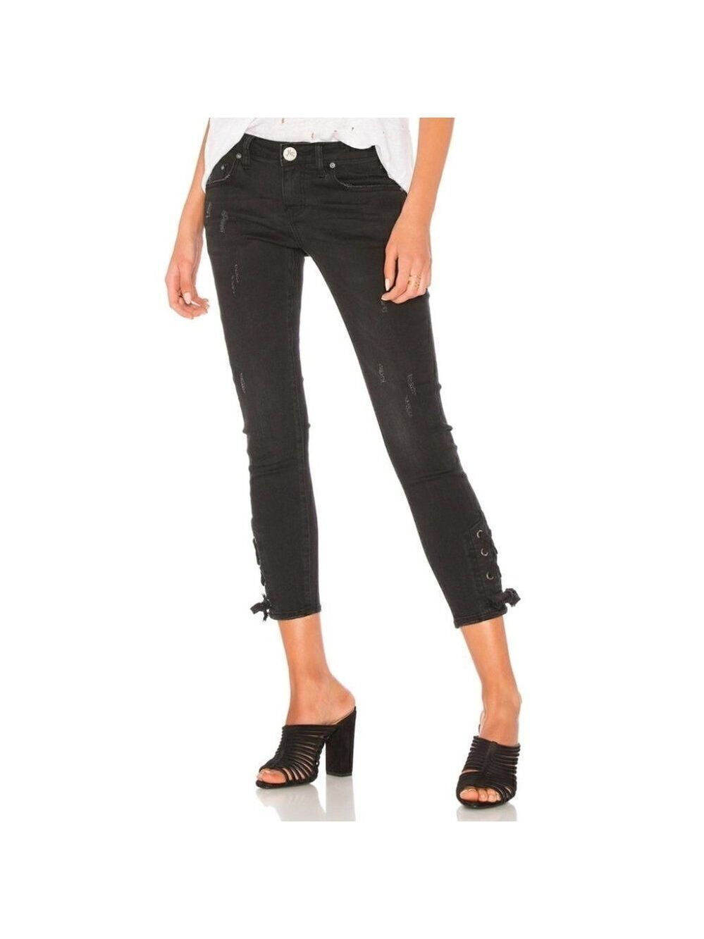 ONE Teaspoon | Tie Side Freebirds II in Black Paris